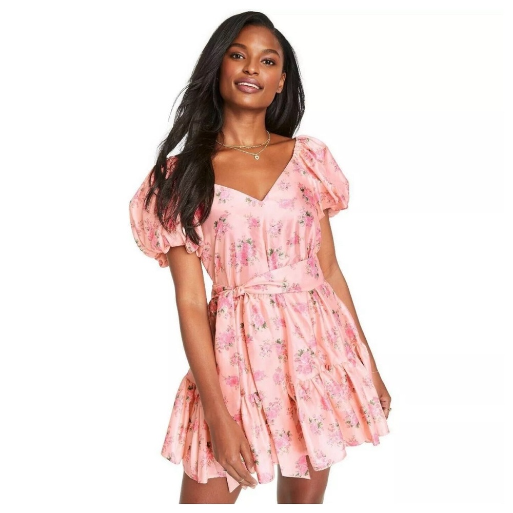Women's Cécile Puff Sleeve Dress - LoveShackFancy for Target Pink Melon Size 14